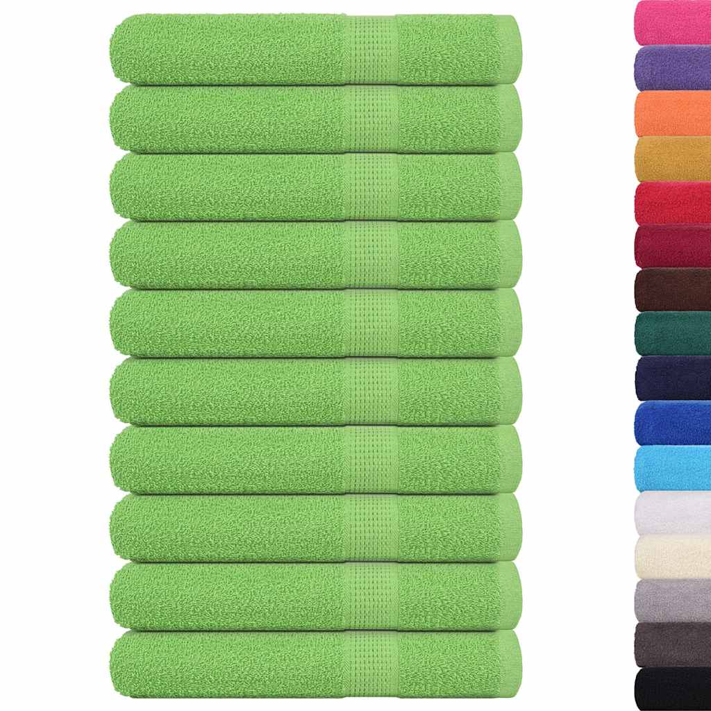Vidaxx Handtücher 10 Stück 100x200 cm 360 g m² 100 % Baumwolle apfelgrün