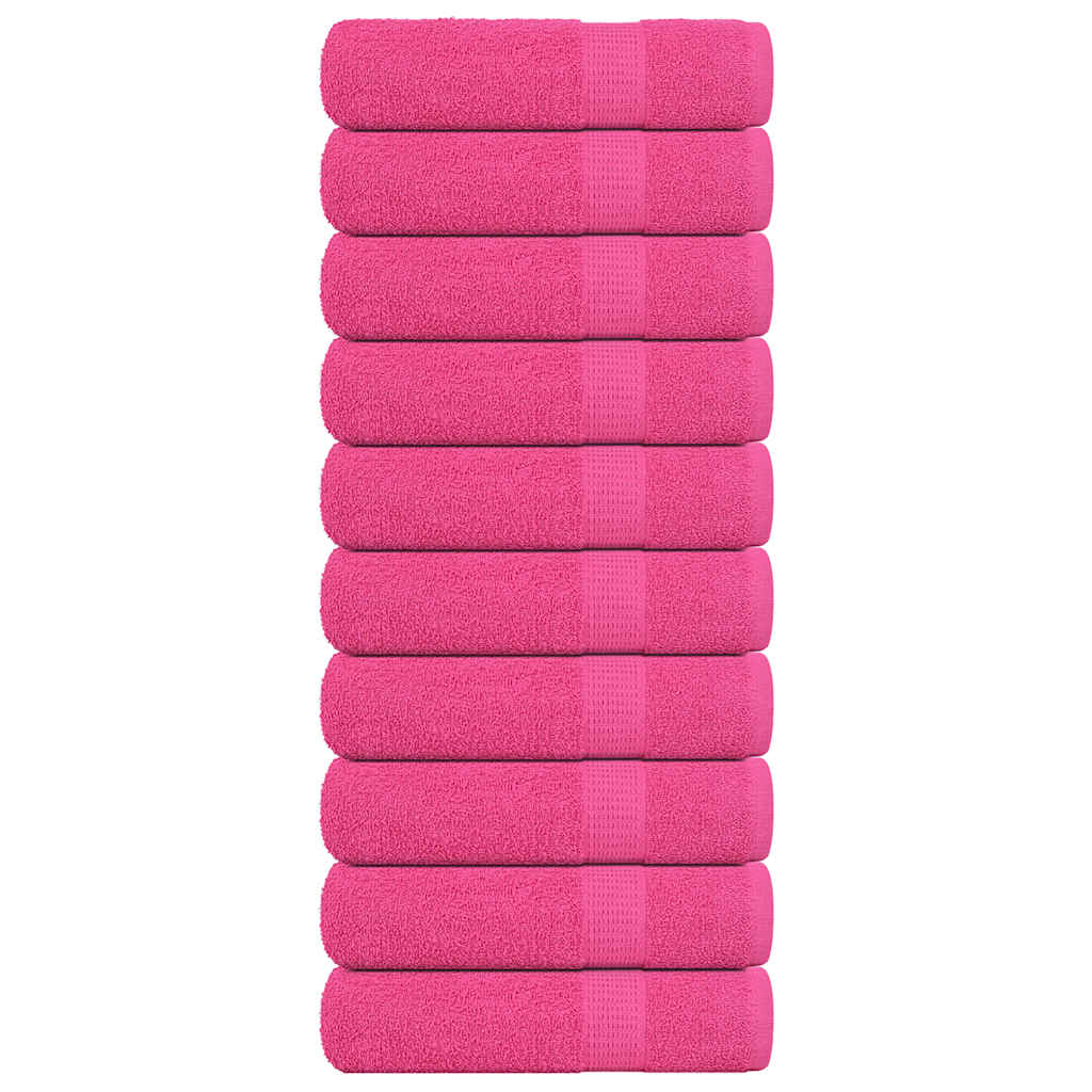 VidaXL Badetücher 10 Stück 100x150 cm 360 g m² 100 % Baumwolle rosa