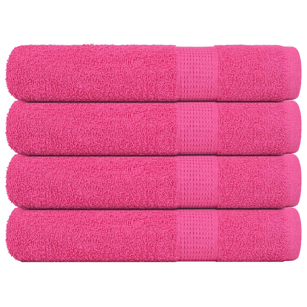 Vidaxx Handtücher 4 Stück 100x200 cm 360 g m² 100 % Baumwolle rosa
