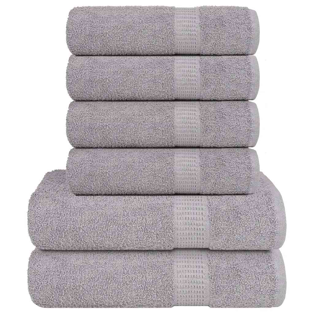 Vidaxx 6-teiliges Handtuchset 360 g m² 100 % Baumwolle braun