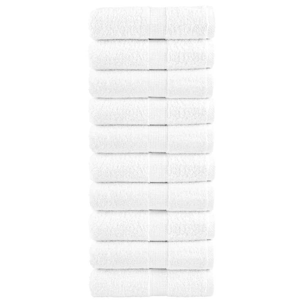 Vidaxx Premium Waschlappen Solund 10 Stück weiß 30x30 cm 600 g m²