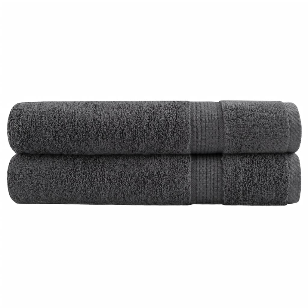 VidaXL Saunatücher Solund 2 Stück 600 g m² 80x200 cm Farbe Anthrazit