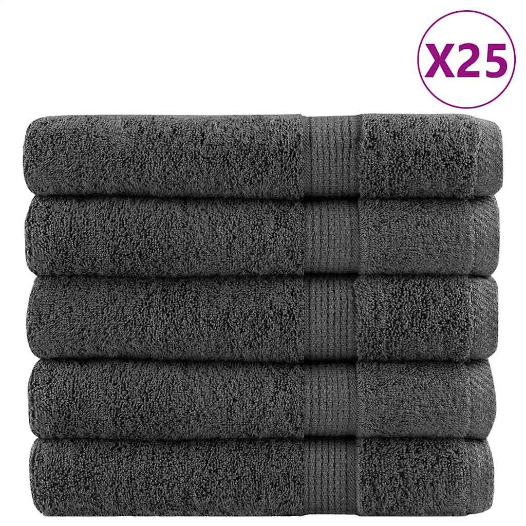 Vidaxx Handtücher Solund 25 Stück 600 g m² 30x50 cm Farbe Anthrazit