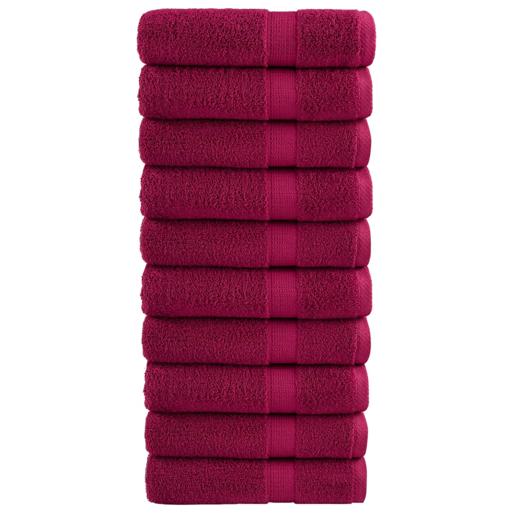 VidaXL Badetücher Solund 10 Stück 600 g m² 100x150 cm Bordeaux