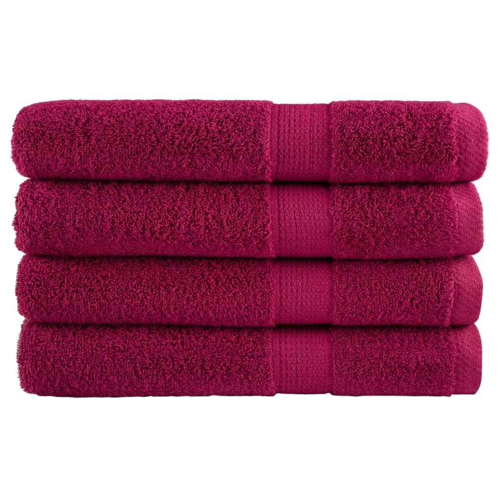 Vidaxx Saunatücher Solund 4 St. 600 g m² 80x200 cm bordeaux