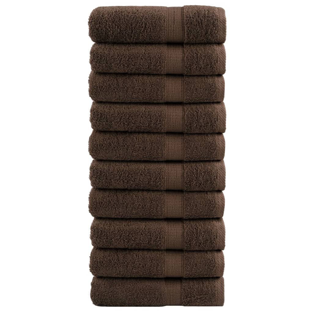 VidaXL Badetücher SOLUND 10 Stück 600 g m² 70x140 cm braun