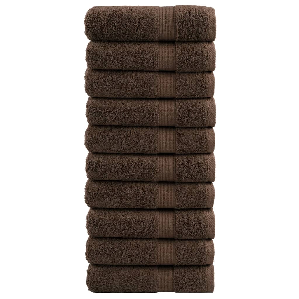 Vidaxx Badetücher Solund 10 Stück 600 g m² 100x150 cm braun