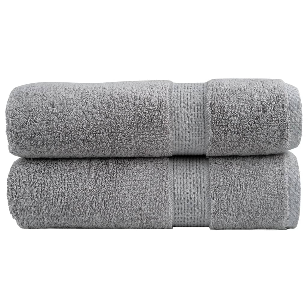 VidaXL Badetücher SOLUND 2 Stk. 600 g m² 100x150 cm grau