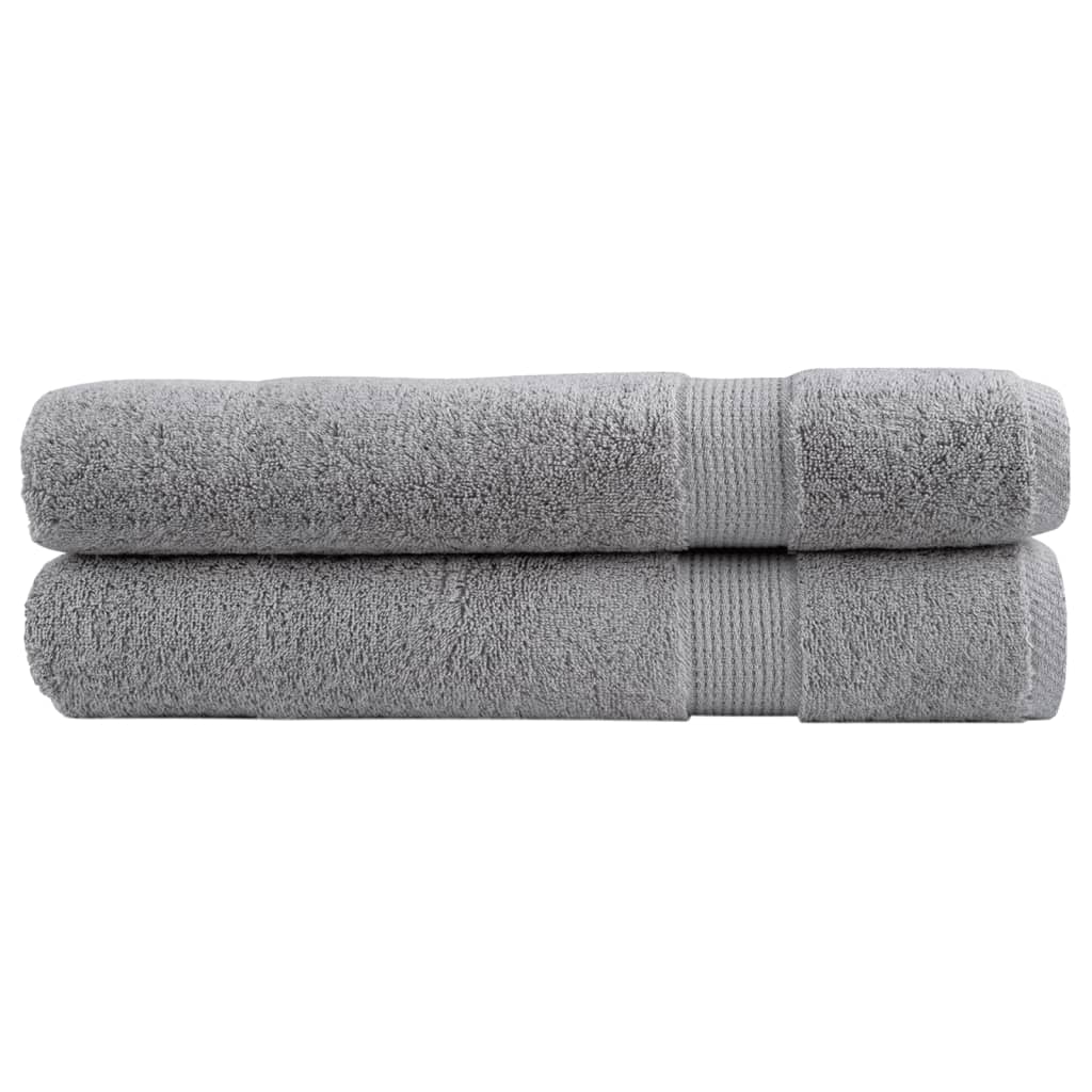 VidaXL Saunatücher Solund 2 Stk. 600 g m² 80x200 cm grau