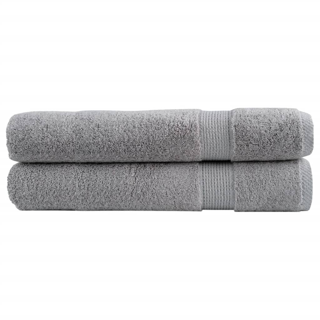Vidaxx Handtücher Solund 2 Stück 600 g m² 100x200 cm grau