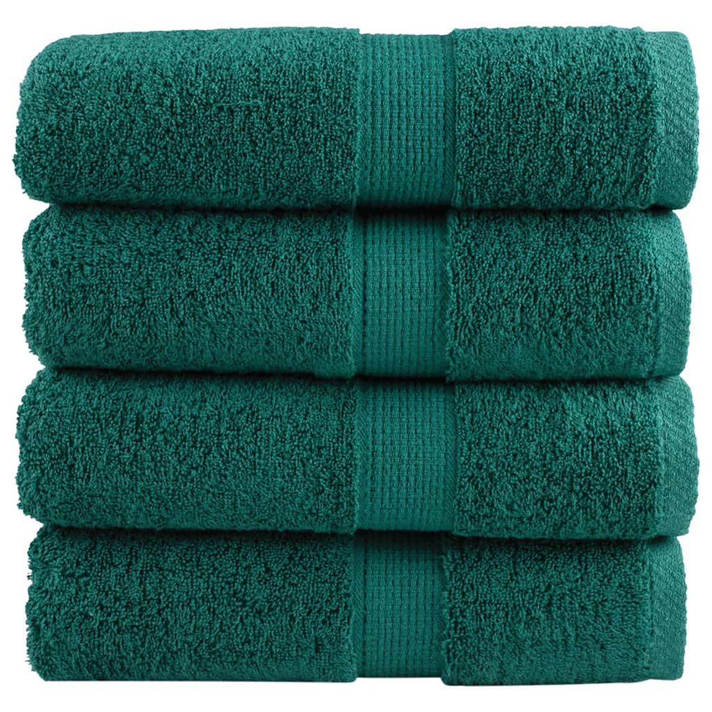 VidaXL Gästetücher SOLUND 4 Stk. 600 g m² 30x30 cm grün