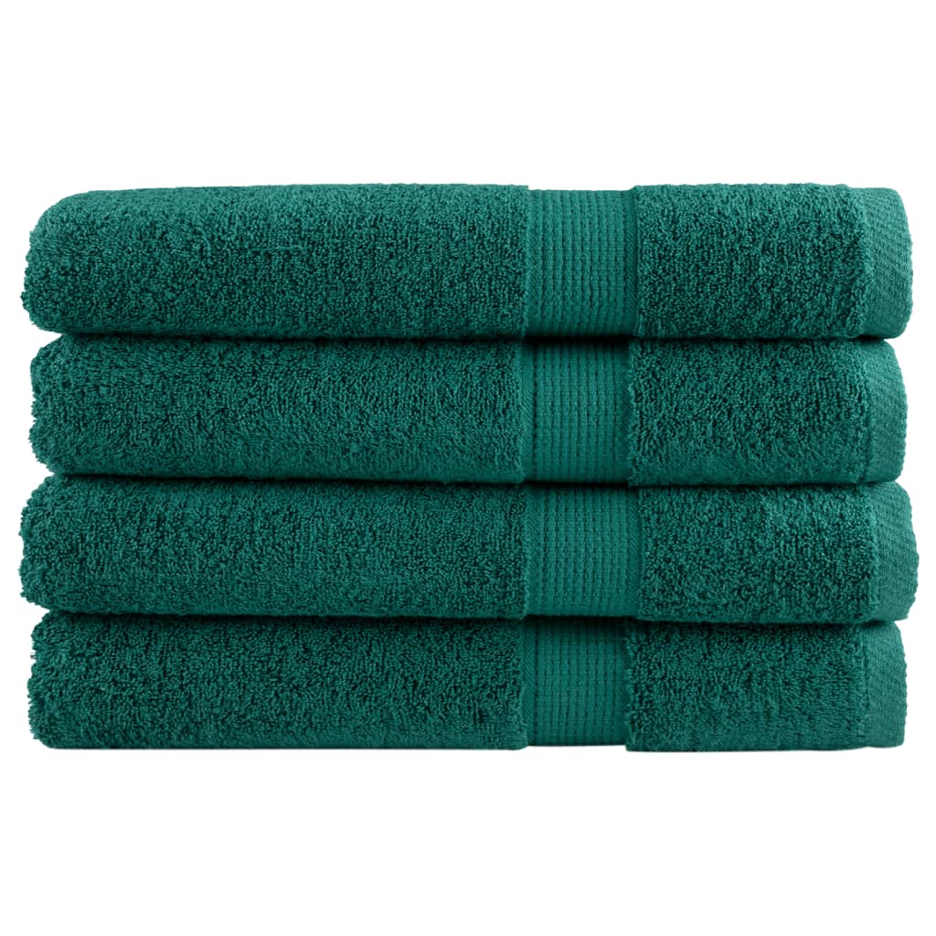 VidaXL Saunatücher Solund 4 Stk. 600 g m² 80x200 cm Grün