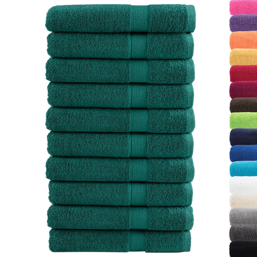 VidaXL Saunatücher Solund 10 St. 600 g m² 80x200 cm grün