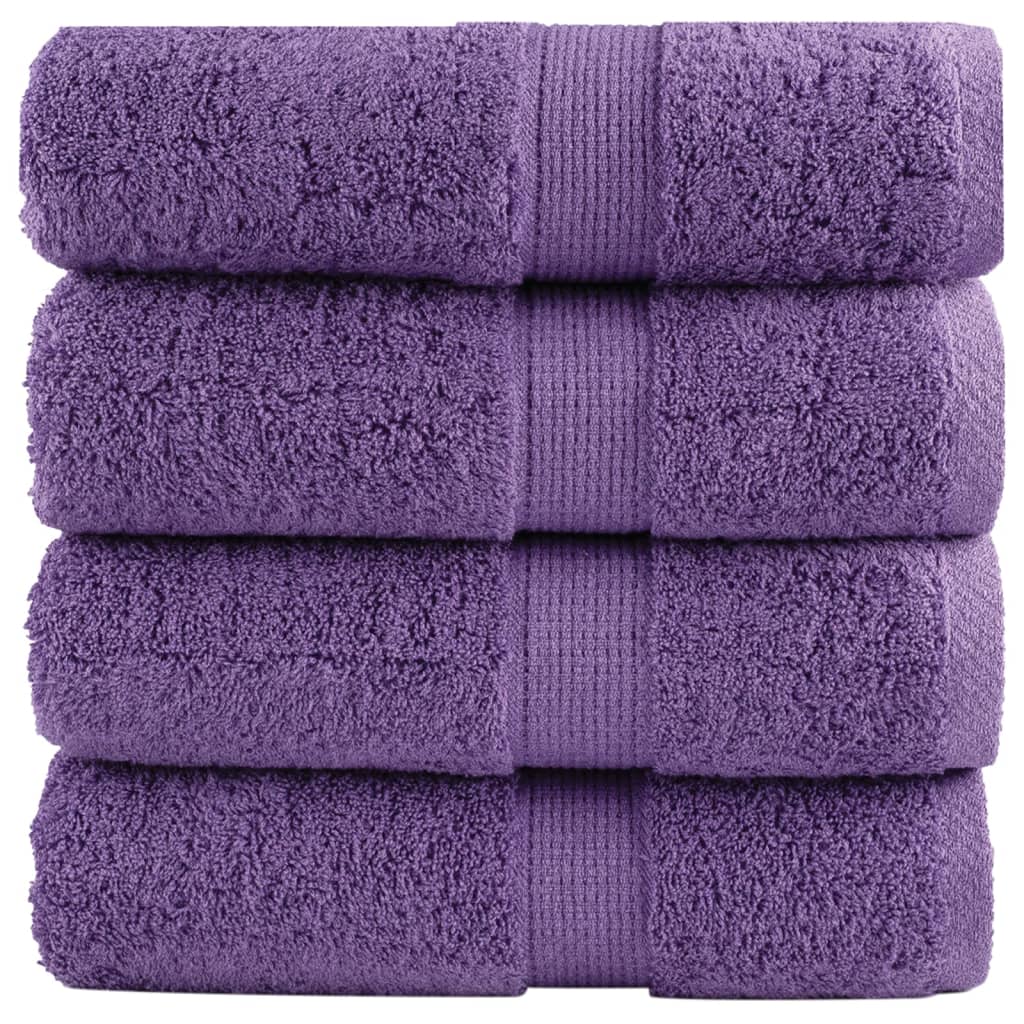 VidaXL Gästetücher SOLUND 4 Stk. 600 g m² 30x30 cm Lila