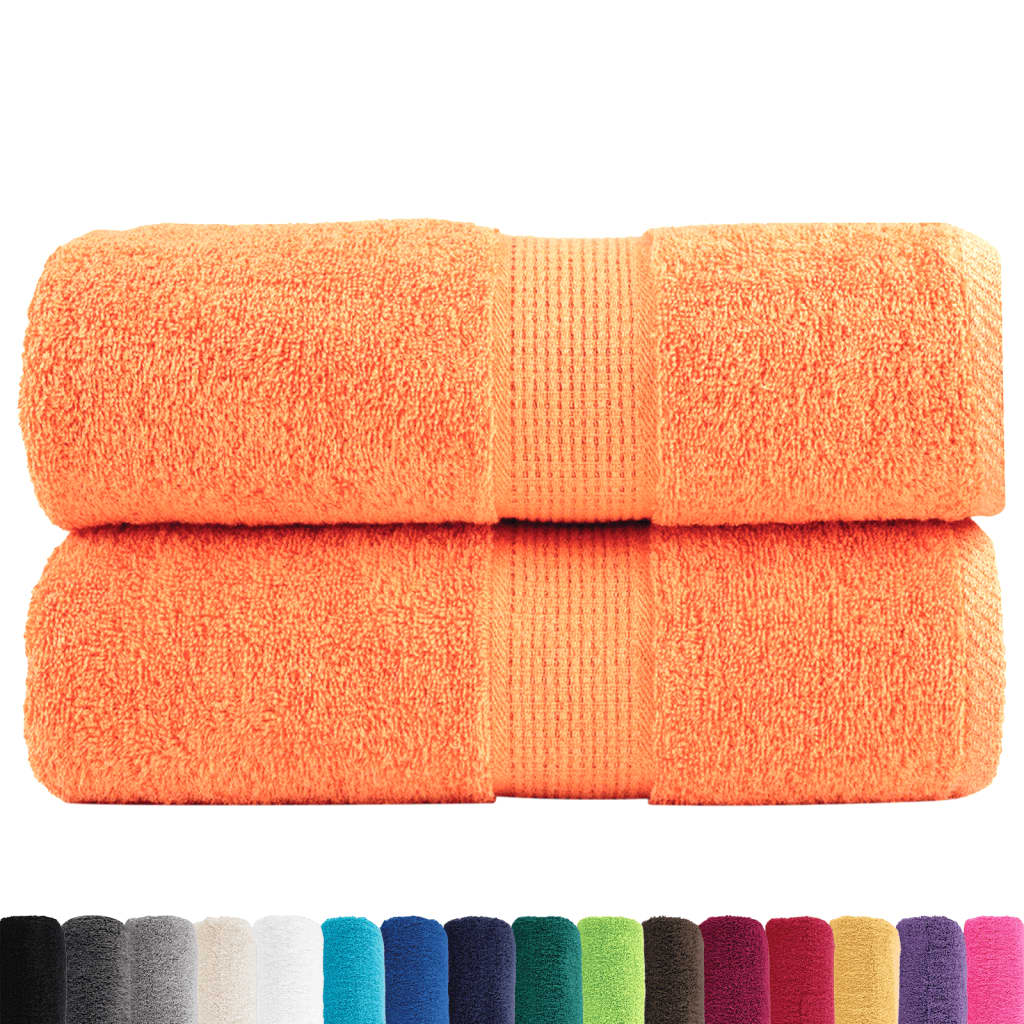 Vidaxx Premium Waschlappen solide 2 Stück orange 30x30 cm 600 g m2