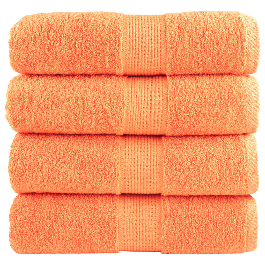Vidaxx Premium Waschlappen solide 4 Stück orange 30x30 cm 600 g m2