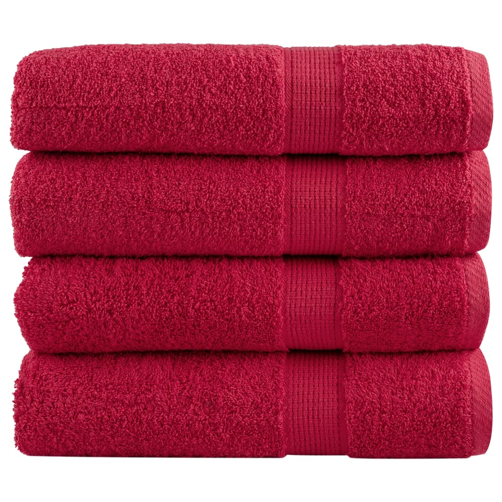 VidaXL Handtücher SOLUND 4 Stk. 600 g m² 50x100 cm rot