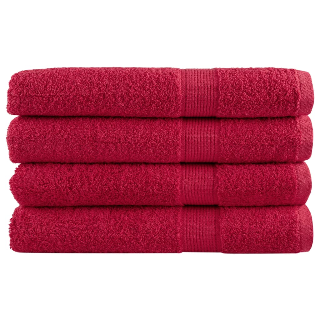 VidaXL Saunatücher Solund 4 Stk. 600 g m² 80x200 cm rot