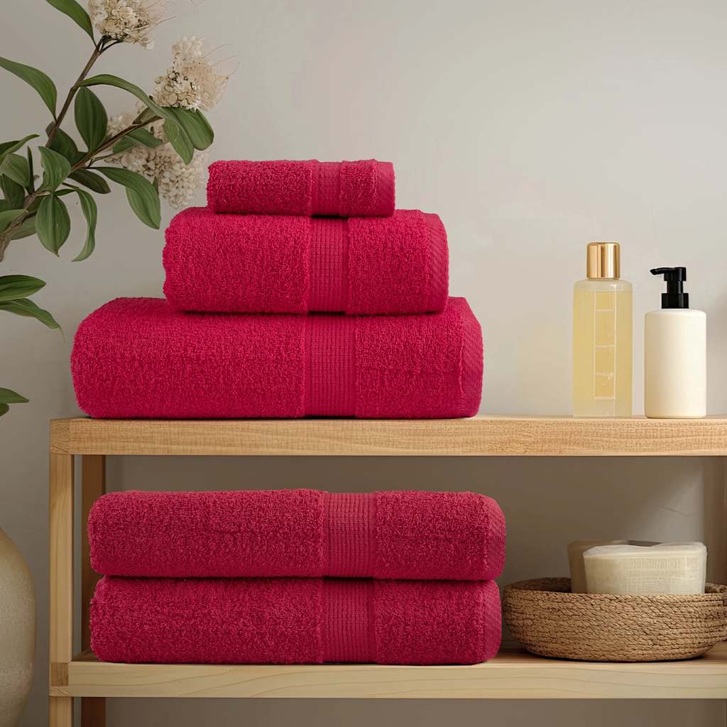 Vidaxx Saunatücher Solund 10 Stück 600 g m² 80x200 cm rot