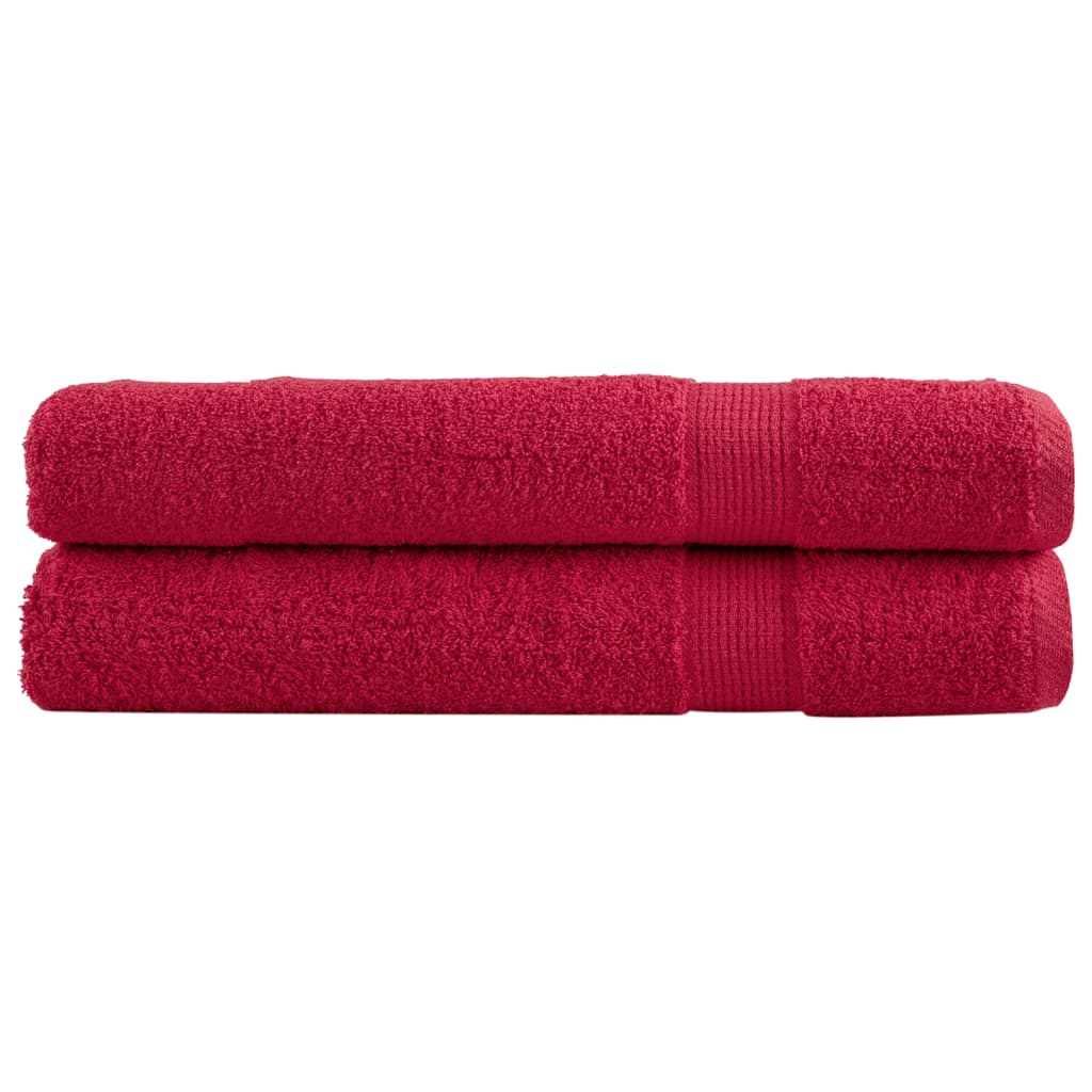 Vidaxx Handtücher Solund 2 Stück 600 g m² 100x200 cm rot