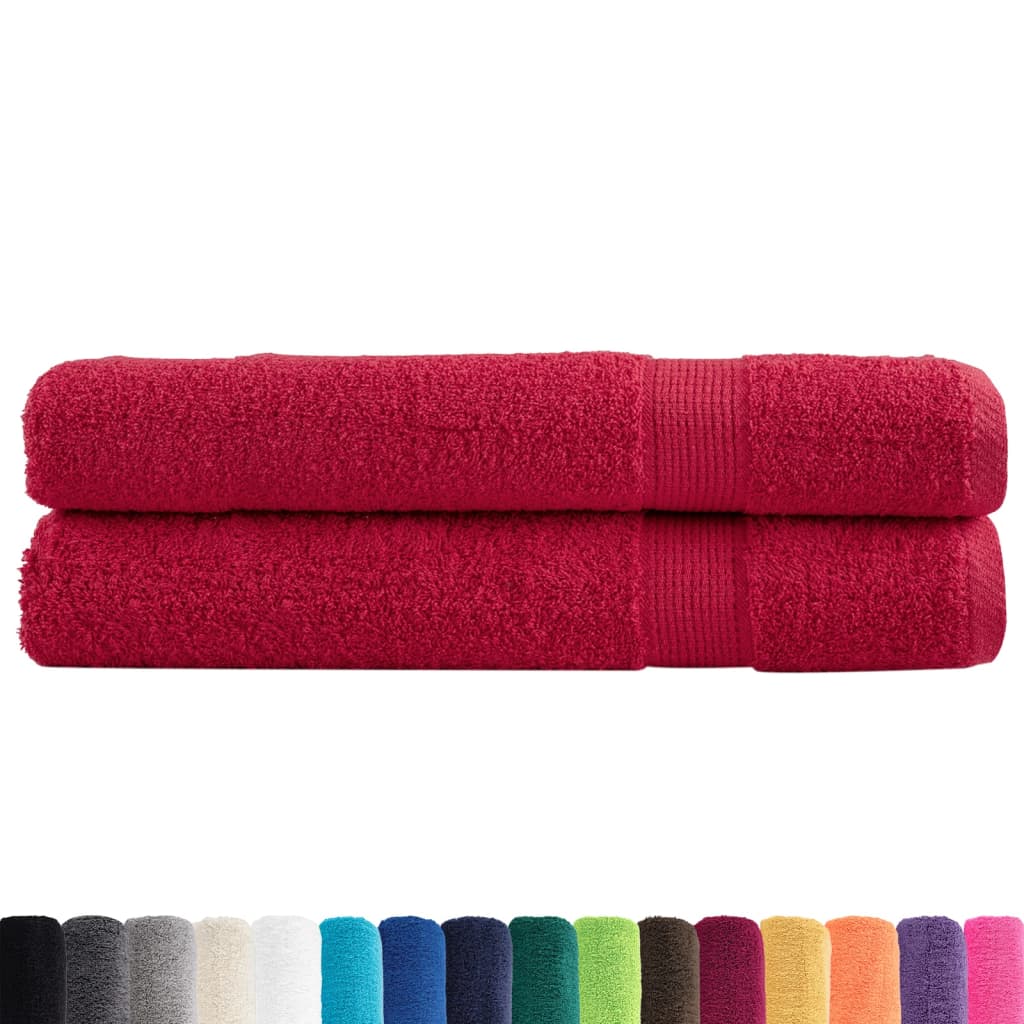 Vidaxx Handtücher Solund 2 Stück 600 g m² 100x200 cm rot