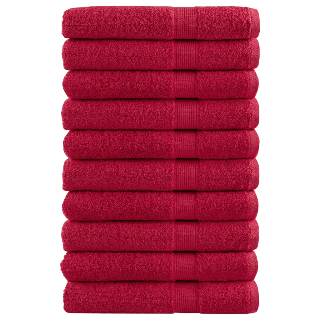 Vidaxx Handtücher Solund 10 Stück 600 g m² 100x200 cm rot