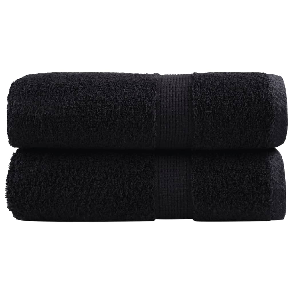 VidaXL Gästetücher SOLUND 2 Stk. 600 g m² 30x30 cm schwarz