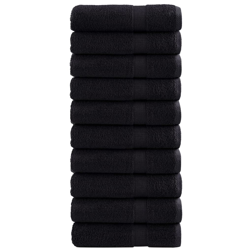 VidaXL Badetücher Solund 10 Stück 600 g m² 70x140 cm schwarz