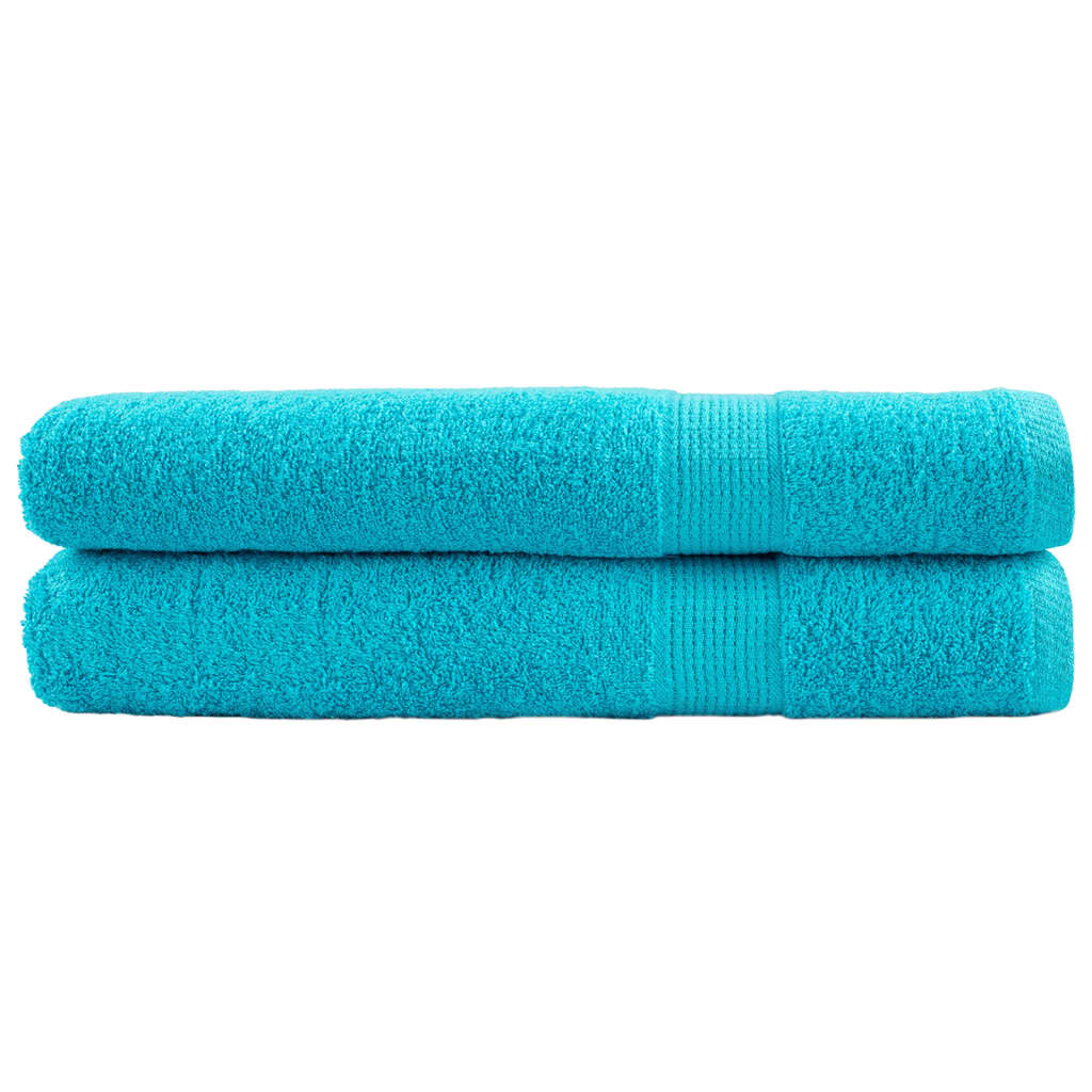 VidaXL Saunatücher Solund 2 Stk. 600 g m² 80x200 cm Türkis
