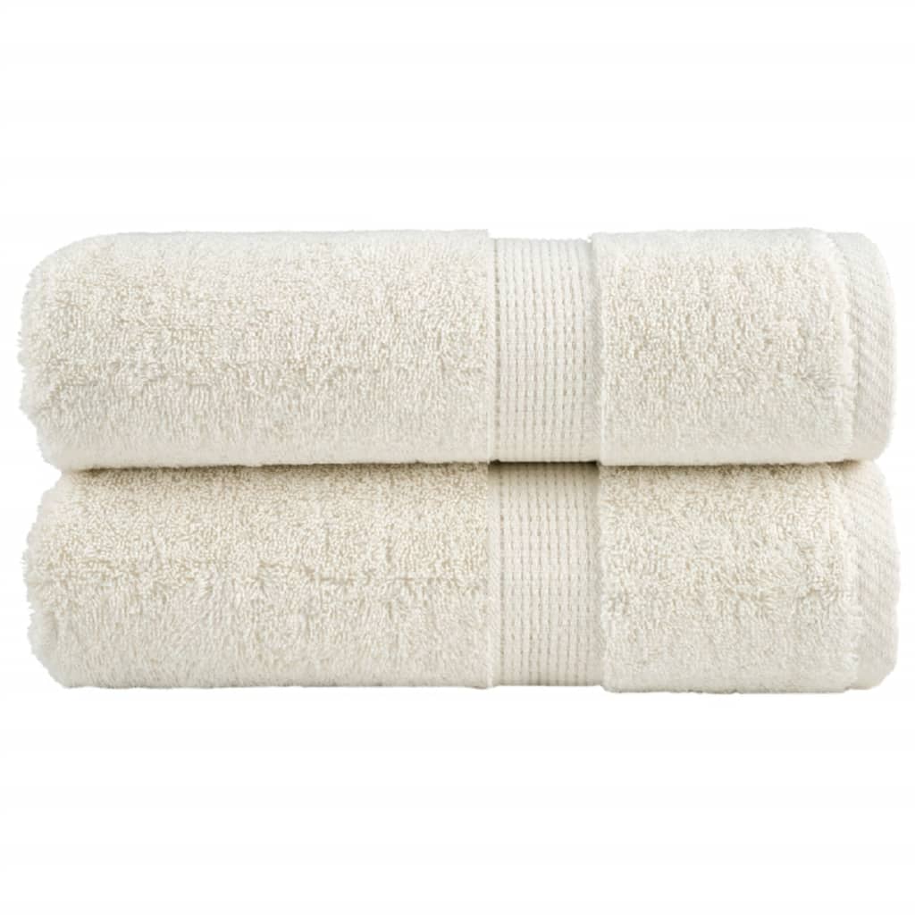 Vidaxx Premium Waschlappen Solund 2 Stück Creme 30x30 cm 600 g m2