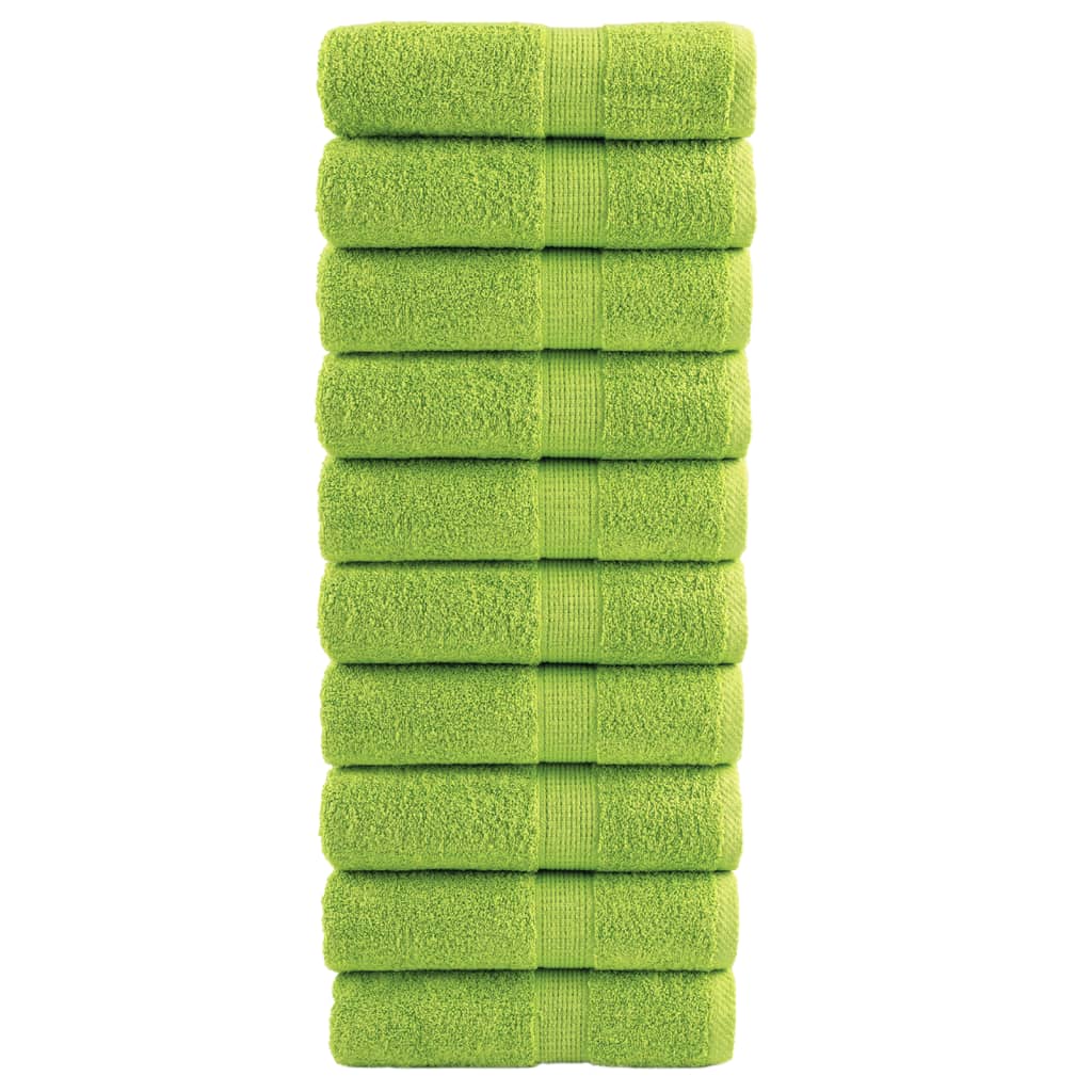 Vidaxx Premium Waschlappen Solund 10 Stück Apfelgrün 30x30 cm 600 g m²
