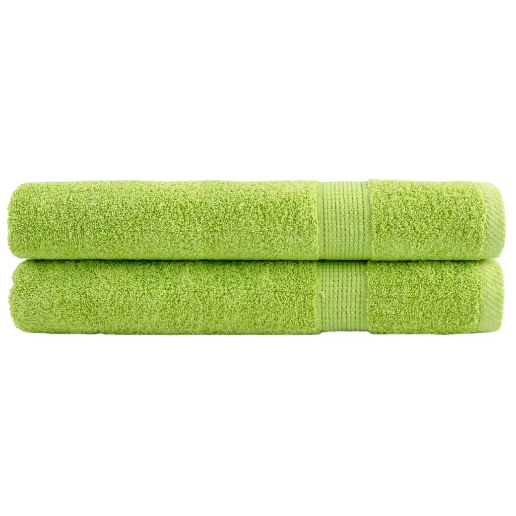 VidaXL Saunatücher Solund 2 Stk. 600 g m² 80x200 cm Apfelgrün