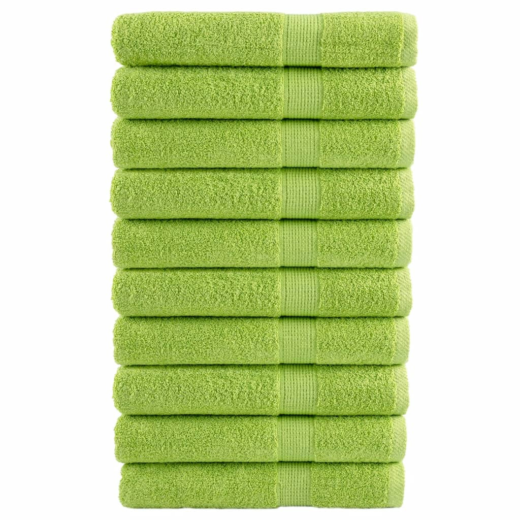 VidaXL Saunatücher Solund 10 St. 600 g m² 80x200 cm Apfelgrün