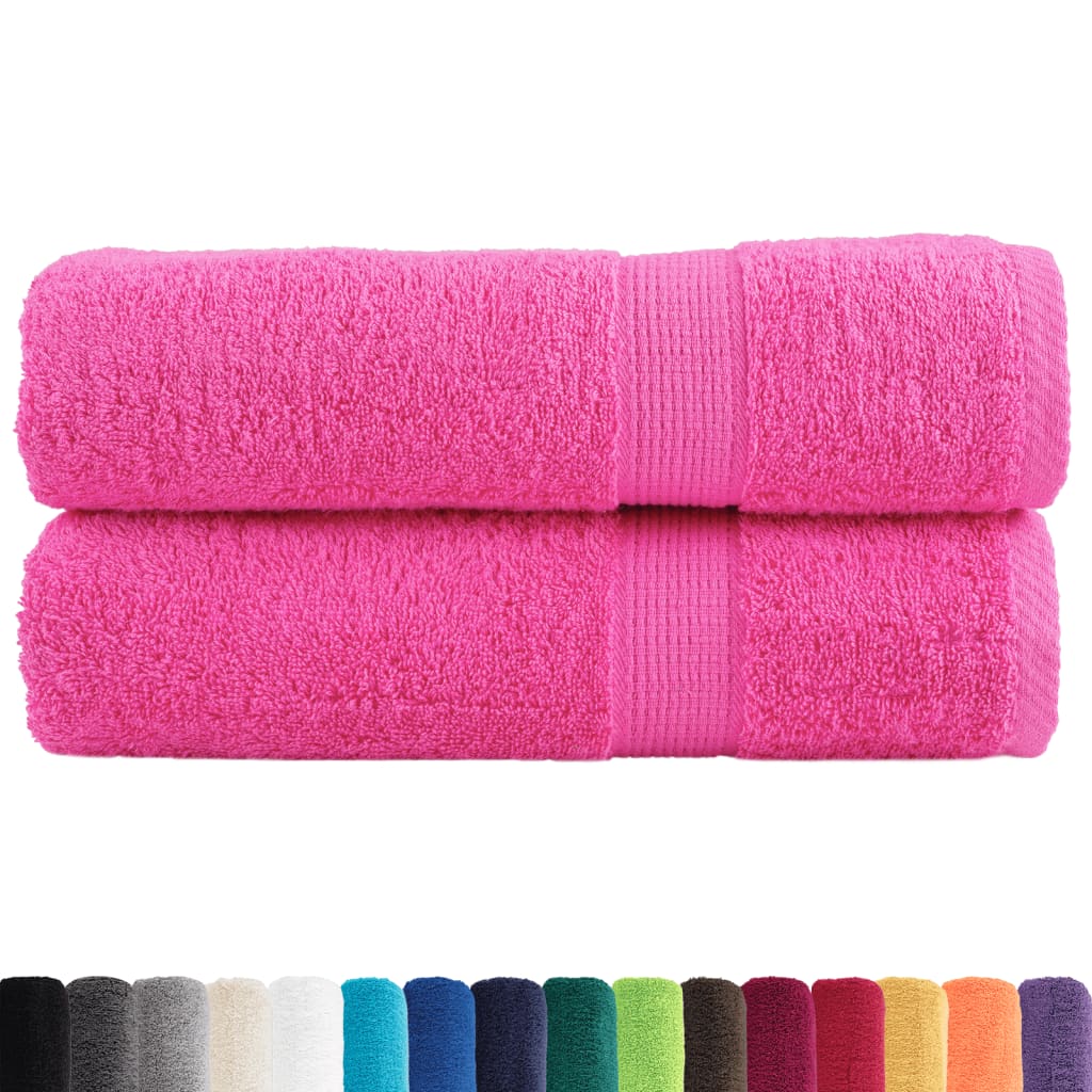 VidaXL Badetücher Solund 2 Stk. 600 g m² 70x140 cm rosa