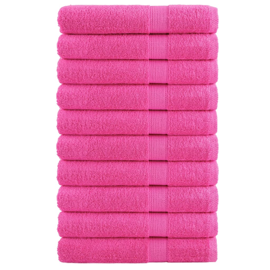 Vidaxx Handtücher Solund 10 Stück 600 g m² 100x200 cm rosa