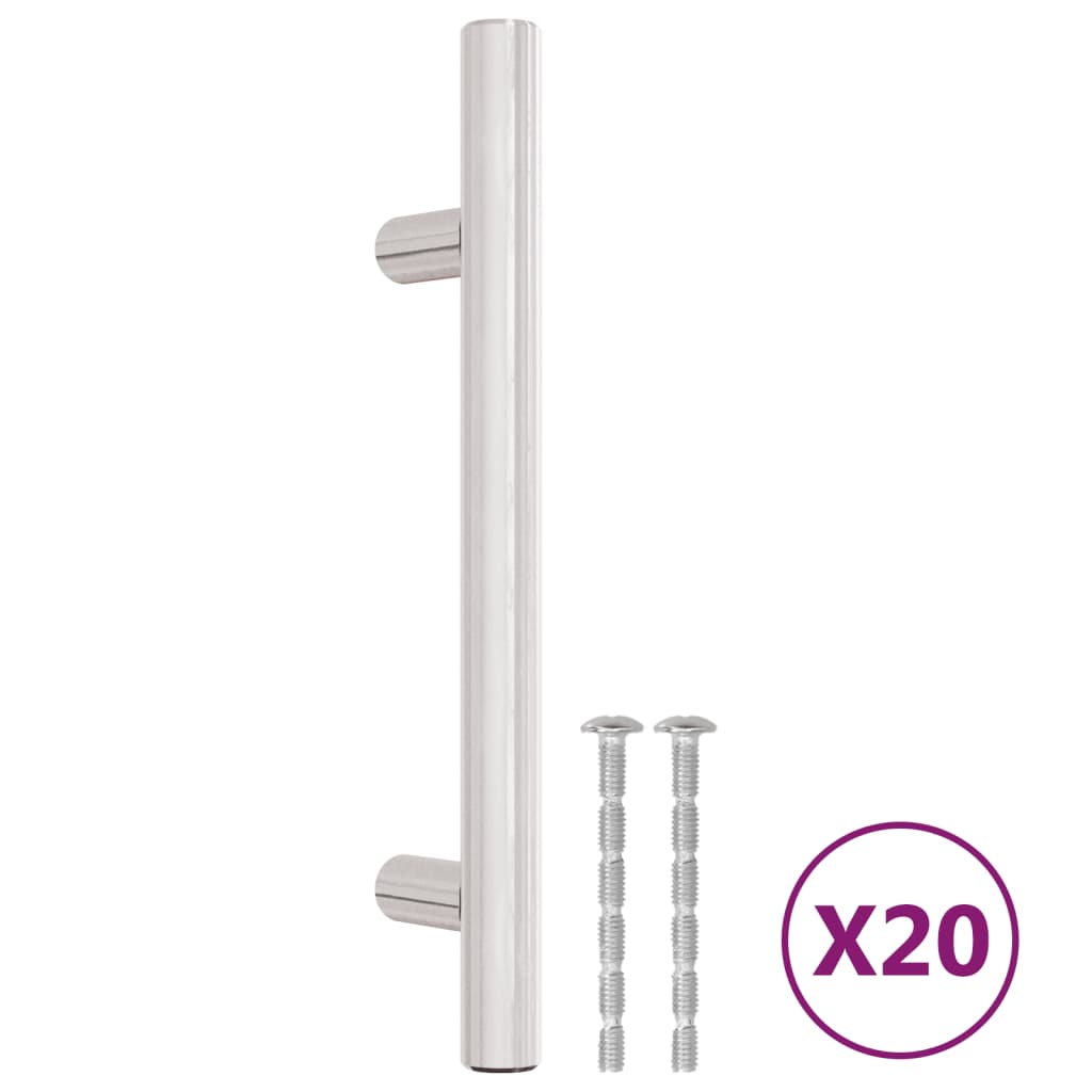 VidaXL Griffe 20 Stück 96 mm Edelstahl silberfarben