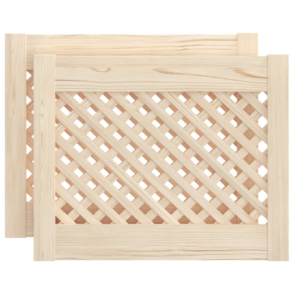 Vidaxx Schranktüren mit Lamellen 2 Stück 49,5x39,5 cm massives Kiefernholz