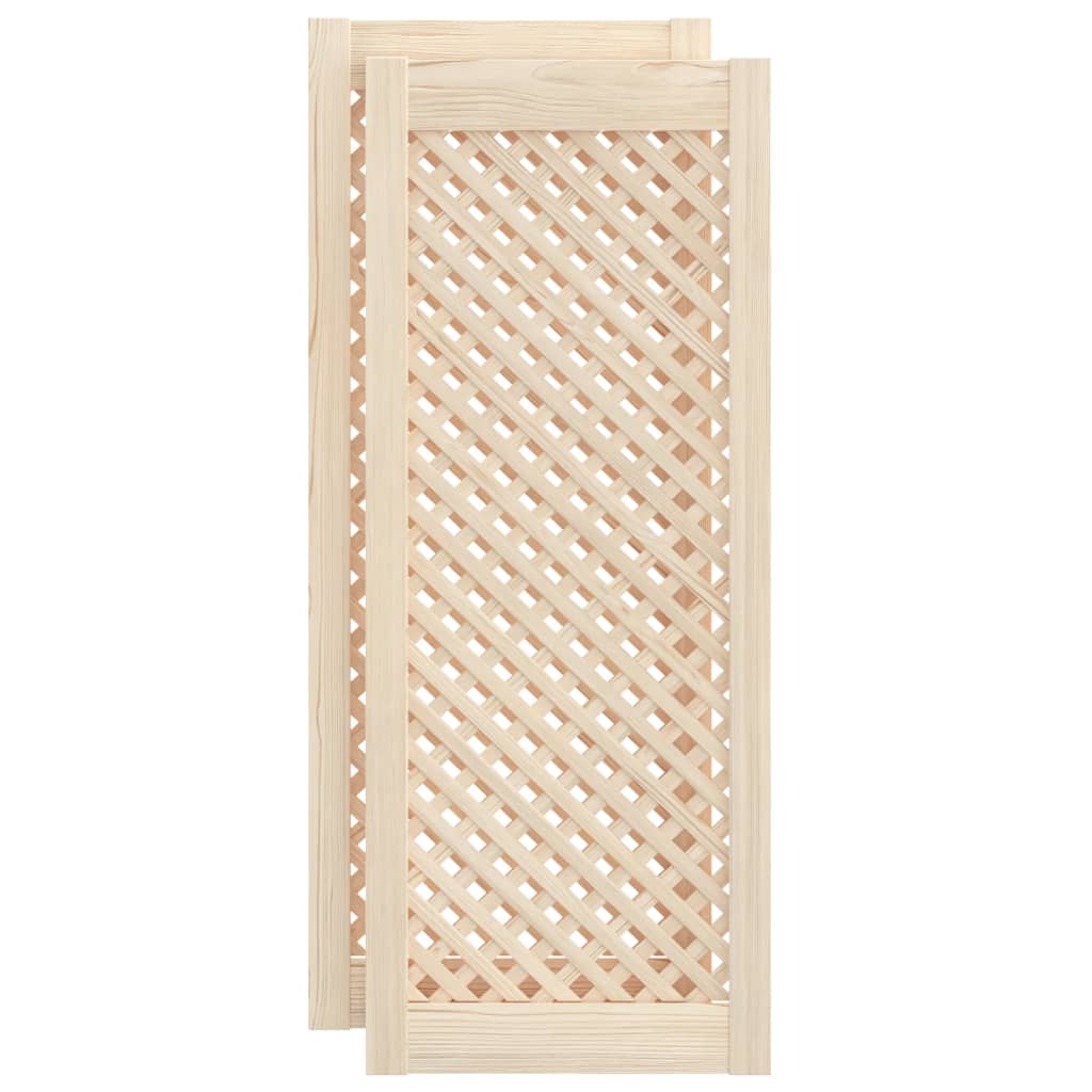 VidaXL Schranktüren mit Lamellen, 2 Stück, 39,5 x 99 cm, massives Kiefernholz