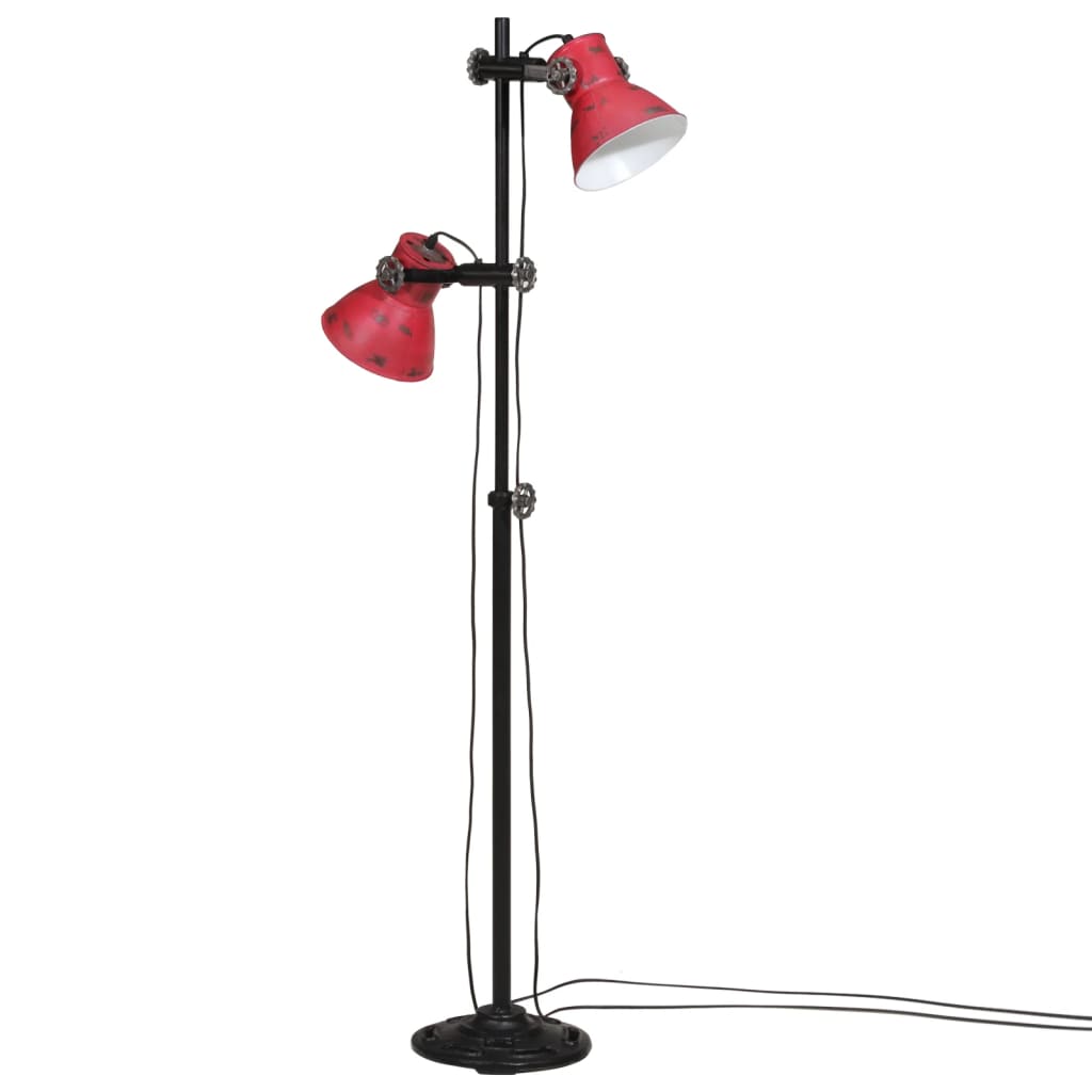 Vidaxxl Stehleuchte 25 W E27 25x25x90 140 cm verwittertes Rot