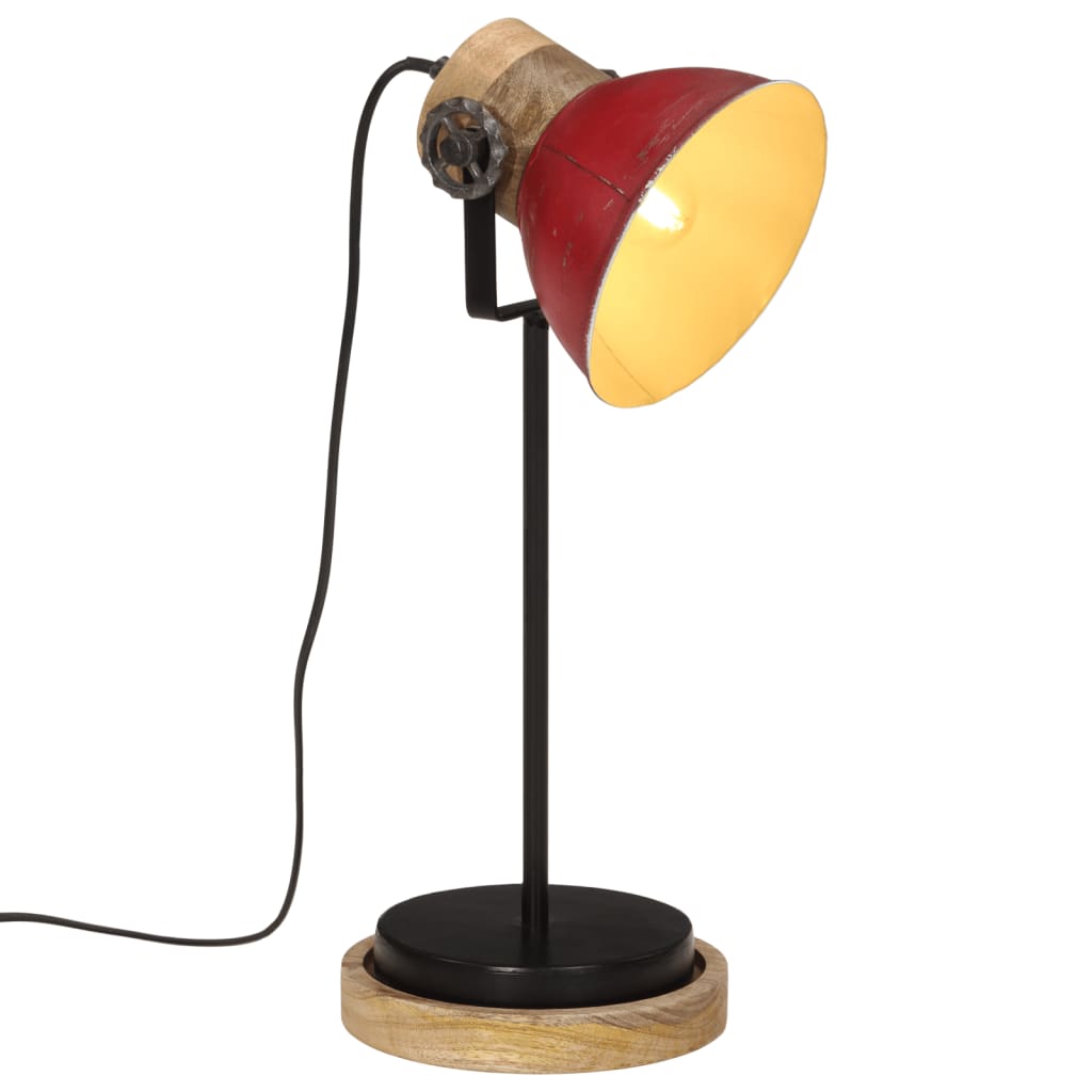 Vidaxx Schreibtischlampe 25 W E27 17x17x50 cm verwittertes Rot