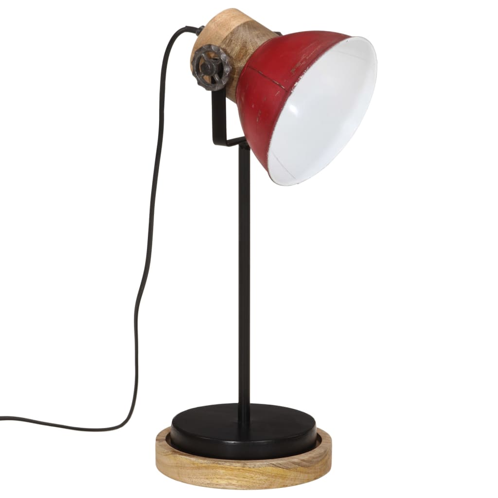 Vidaxx Schreibtischlampe 25 W E27 17x17x50 cm verwittertes Rot