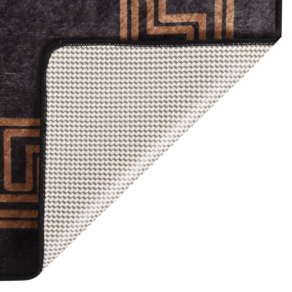 Vidaxx Teppich waschbar, rutschfest, 150 x 230 cm, Schwarz und Gold