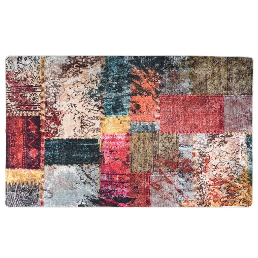 Vidaxx Teppich waschbar, rutschfest, 120 x 170 cm, Patchwork, mehrfarbig