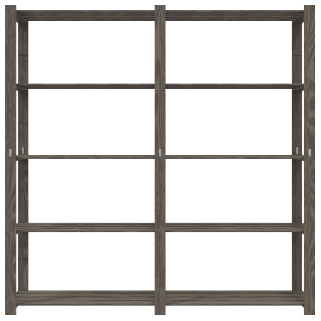 Vidaxx Lagerregal 5-lagig 170x38x170 cm massives Kiefernholz grau