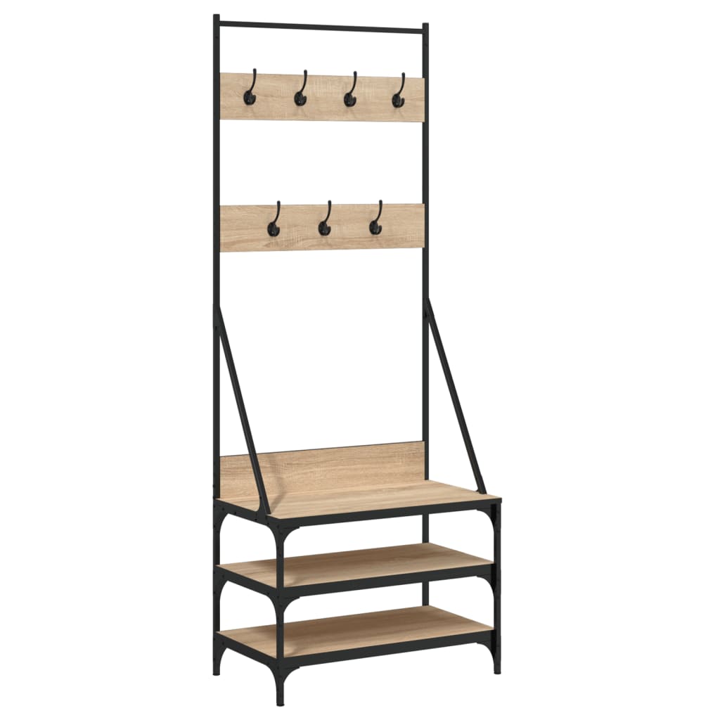 VidaXL Kleiderständer mit Schuhregal 70x40x184 cm Sonoma-Eiche