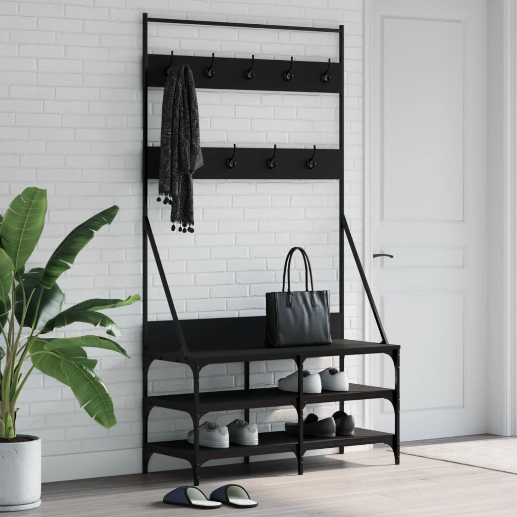 Vidaxx Kleiderständer mit Schuhablage 100x40x184 cm schwarz