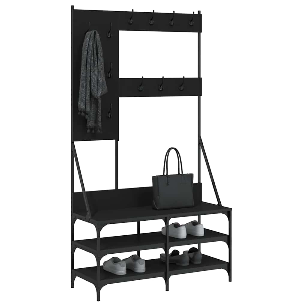 Vidaxx Kleiderständer mit Schuhablage 100x40x184 cm schwarz