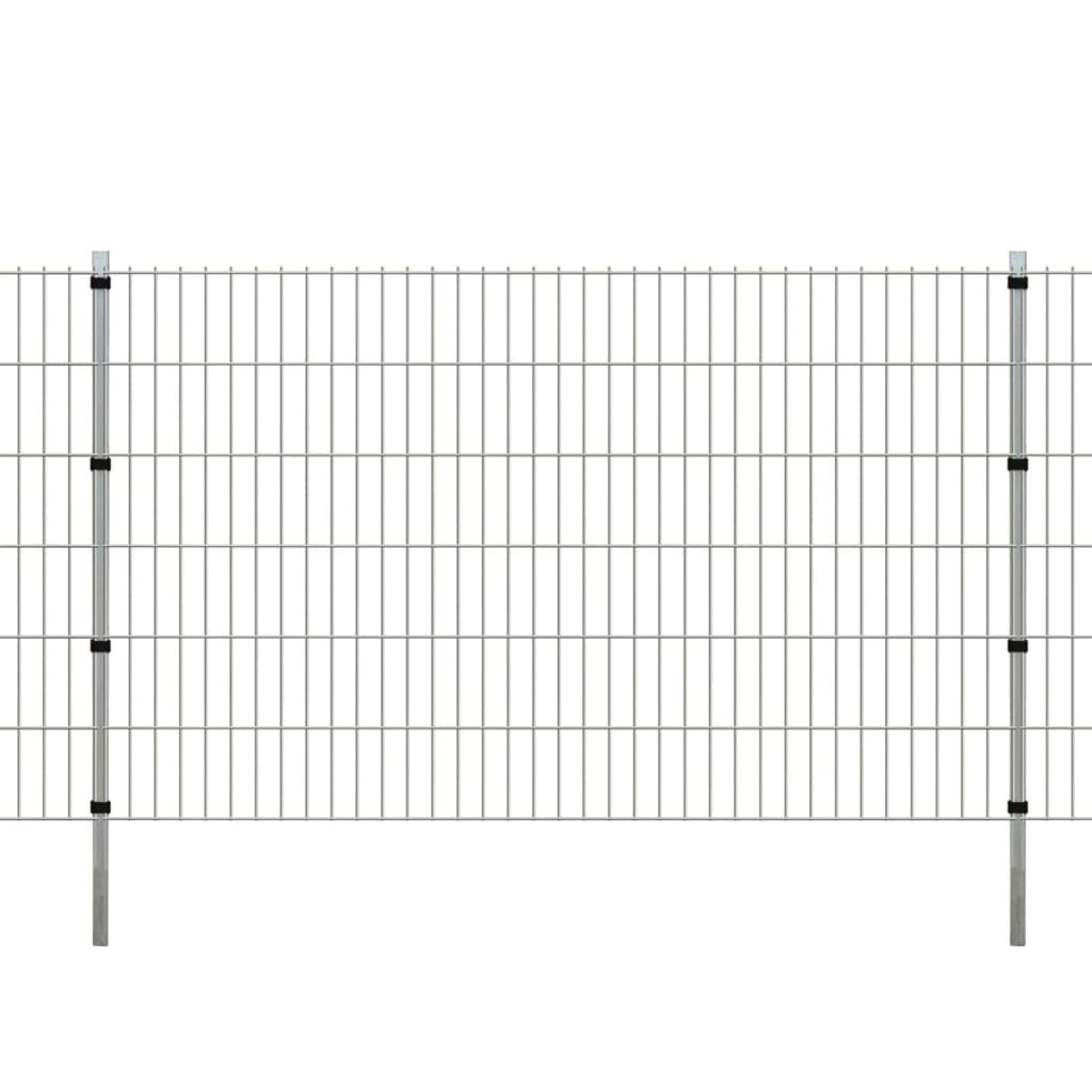 VidaXL Zaunpfosten 10 Stück 170 cm verzinkter Stahl silberfarben