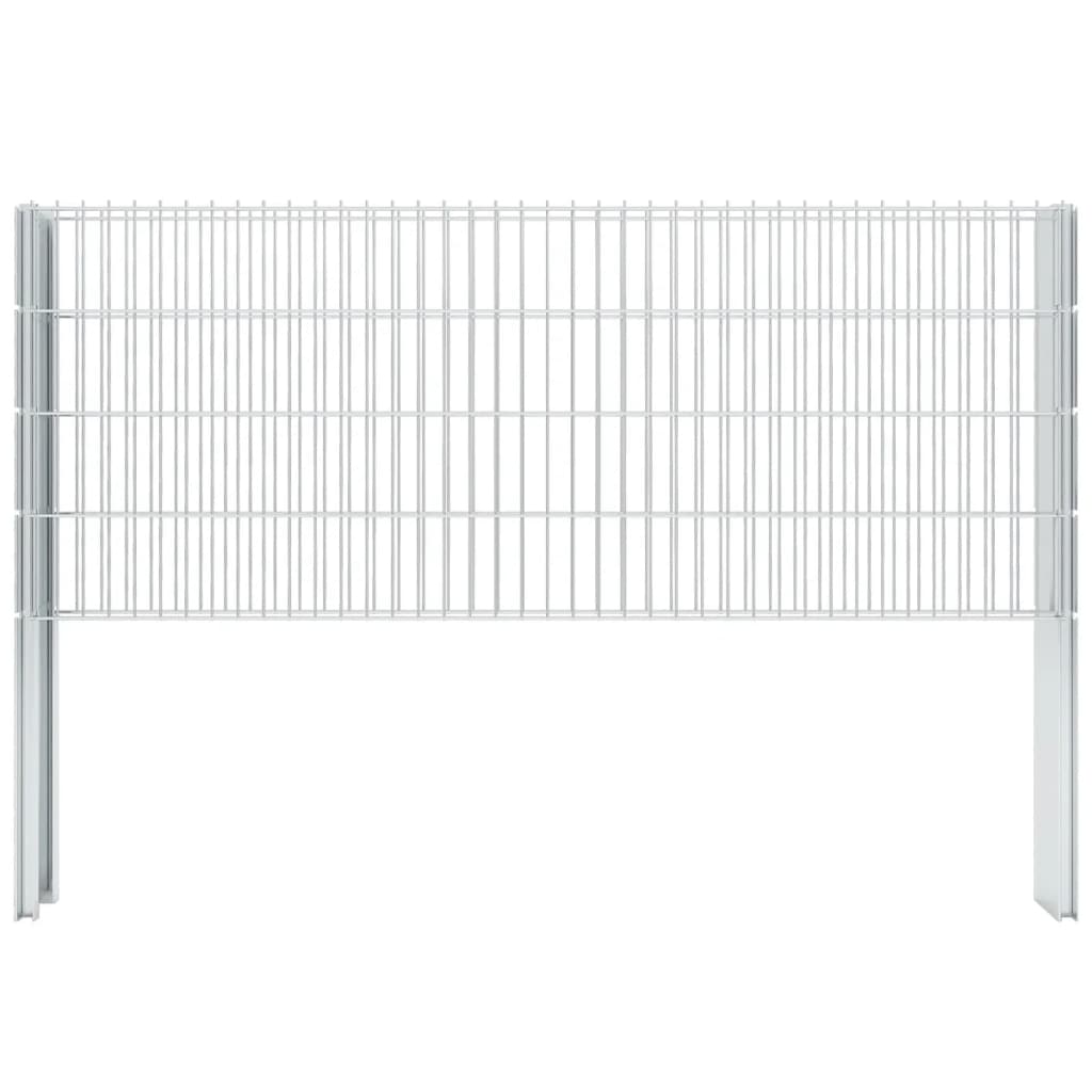VidaXL Zaunpfosten 20 Stück 140 cm verzinkter Stahl silberfarben