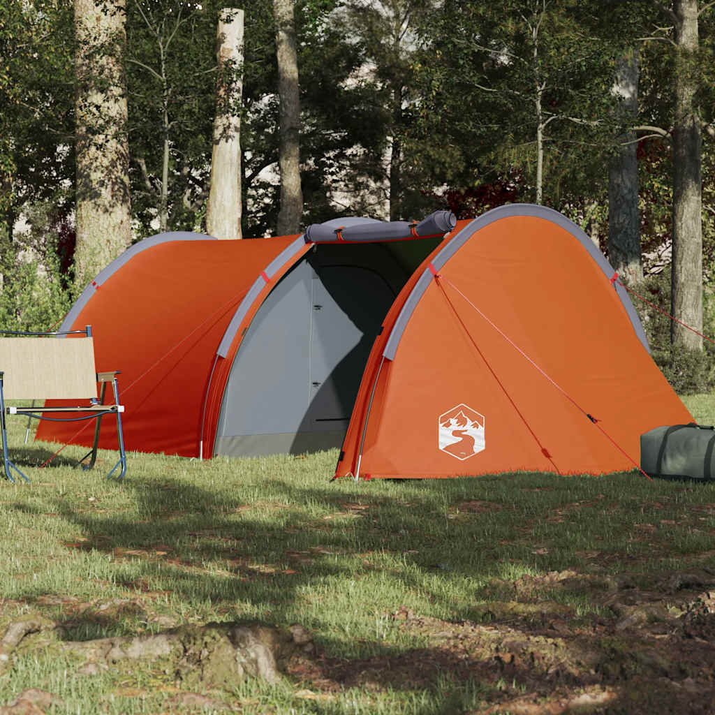 VidaXL Tunnelzelt 4-Personen wasserdicht orange